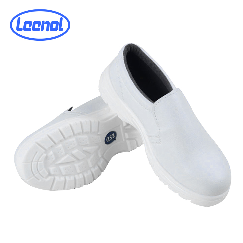 Chaussures de sécurité blanches avec orteil en acier inoxydable et semelle en acier inoxydable pour salle blanche