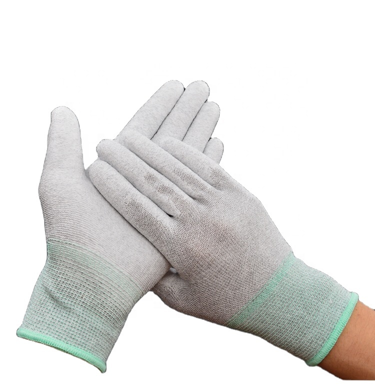 Gant de revêtement supérieur en carbone LN-1588003F utilisé dans les gants industriels antidérapants d'atelier